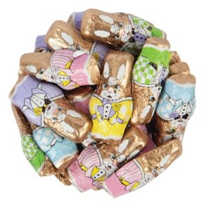 Madelaine Solid Dark Chocolate Foil Wrapped Mini Easter Bunnies 5lb Bulk